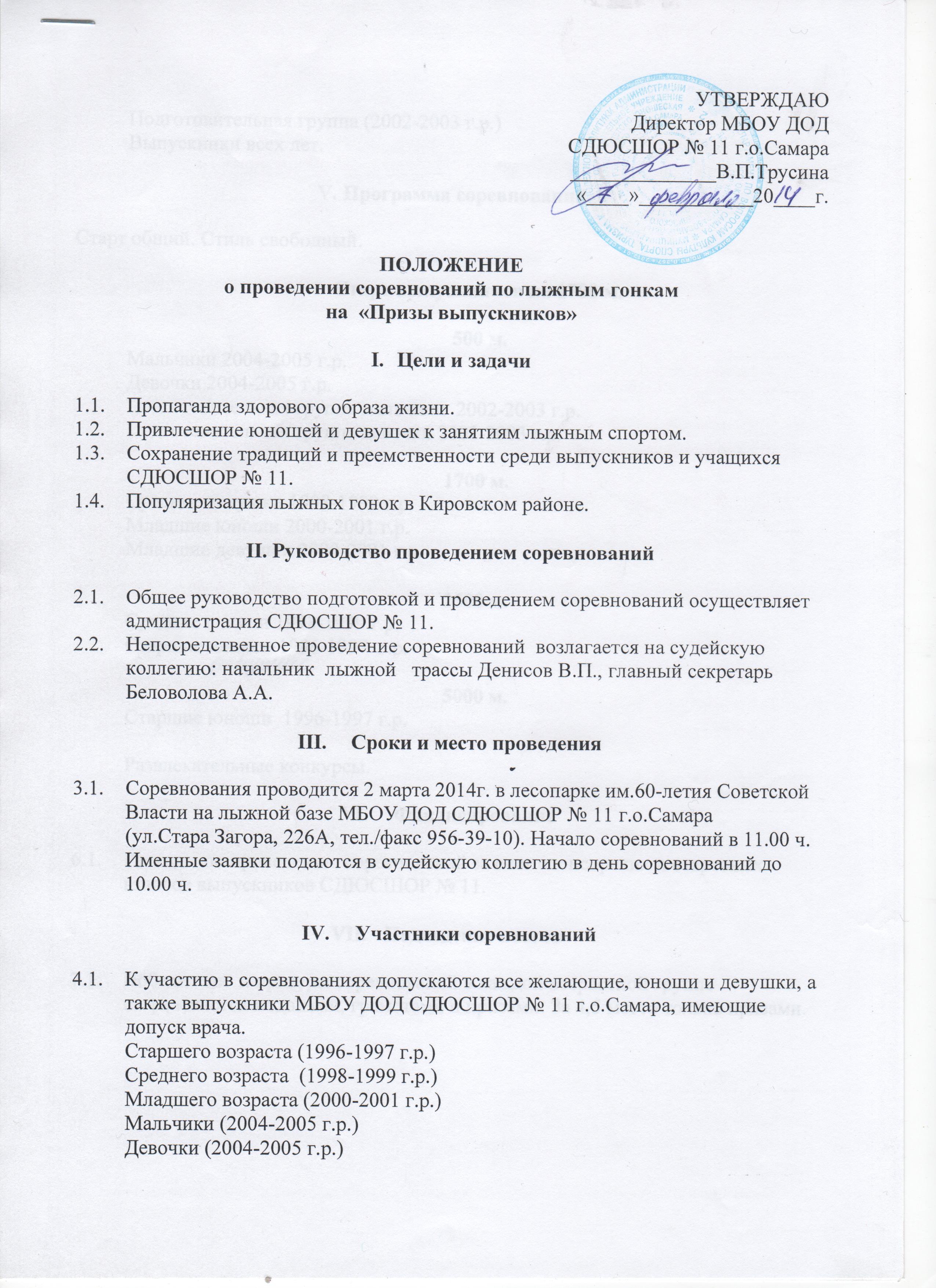 2 марта 2014 года 12-е традиционные соревнования по лыжным гонкам на призы  выпускников СДЮСШОР -11 –